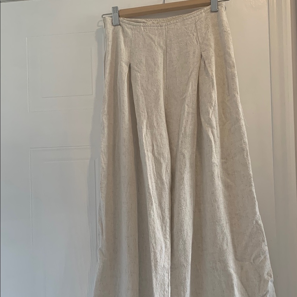 SHEIN Cream Flare Pants